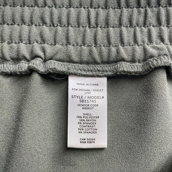 SPLENDID High-Rise Elastic Waist Joggers Pants Women Small Green Side Pockets - Picture 10 of 16